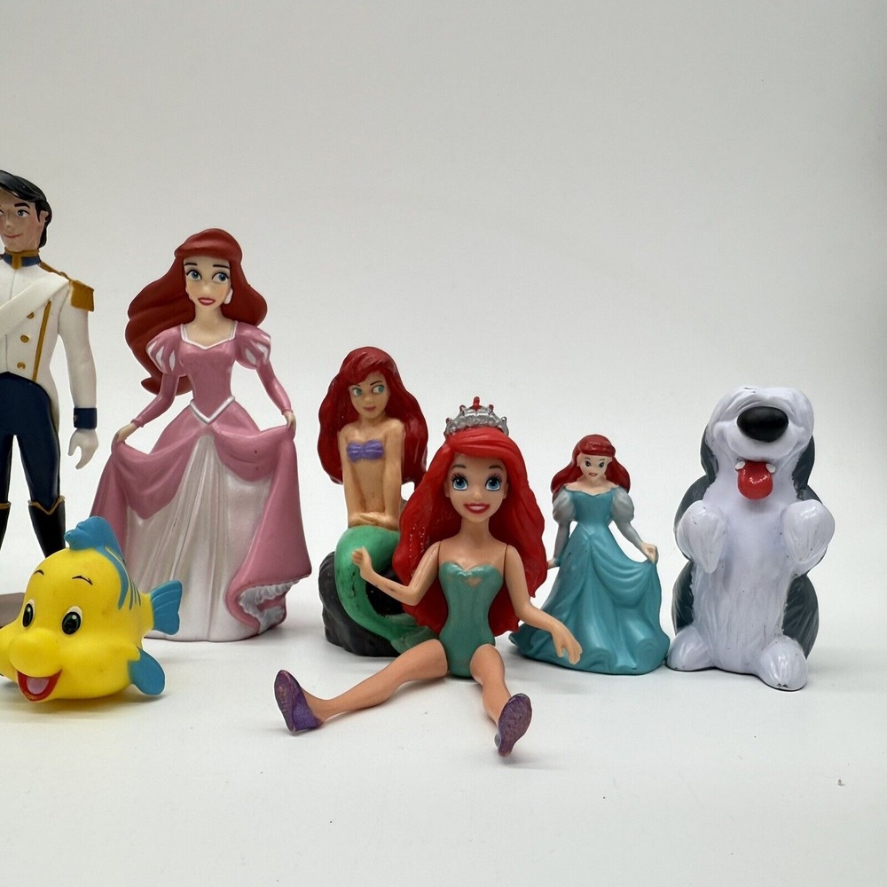 Disney Little Mermaid Figure Toy Lot 11 Cake Toppers PVC‎ Prince Ariel - Picture 5 of 5